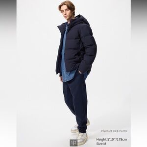 Uniqlo HEATTECH Pile Lined Sweatpants in NAVY